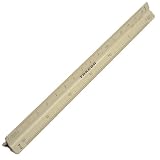 タケダ　プロ用三角スケール 白15cm オールアルミ製 (Triangular scale white 15cm all-aluminum) 【27-0250】