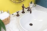 【Matilda】スパニッシュ・キャッスルCL（ブロンズ）×【ICERA】ヴァニエ 混合栓 洗面ボウル 排水金具セット