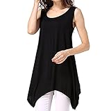 【Ani Mam Kids】レディース カットソー キレイめ マタニティ 授乳服 産前産後 タンクトップ チュニック 授乳口付 オールシーズン トップス (L, ブラック)