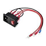 Richer-R 3Dプリンタ電源スイッチ U型プラグ15A 220V / 110V電源スイッチ/アダプターソケットモジュール ヒューズおよびU型プラグ付き 3Dプリンタ用に簡単に設置可能