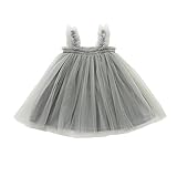 エルフ ベビー(Fairy Baby) 子供チュチュスカート ワンピース 夏 吊りスカートキーズ 女の子 ふんわり size 100 (グレー)