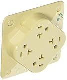 Hubbell Wiring Systems HBL420HI Pro Series 4-Plex Polycarbonate Hospital Grade Receptacle, 20 Amp, 1