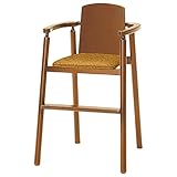 オリバー ダイニング キッズチェア 木製 布 ミディアムブラウン×マスタード (S・CK-201・MB+EF-20I)