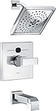 Delta Faucet T14401-T2O Angular Modern Tub Shower, Chrome [並行輸入品]