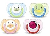 Avent Animal Soother Pacifier (6-18 Months), 4 Pack by Philips Avent [並行輸入品]
