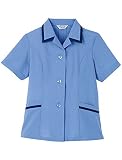 UNIWEAR(ユニウェア) レディース 半袖 スモック SL-380 サックス L ( 11号 ) （ 日本製生地使用 ）