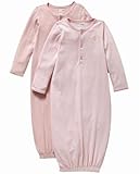 GAP（ギャップ）baby　GAP ドレス カバーオール 長袖 2枚セット（ピンク色：単色＆ボーダー）【月齢：3ヶ月-6ヶ月】（並行輸入品）