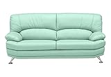大川家具 関家具 2.5人掛けソファ(幅167cm 合皮素材)  アクアミスト色 スチールA 139274_139073