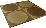 イケヒコ 置き畳 ユニット畳 国産 シンプル 『サークル』 約82×82×2.5cm 4枚組(ベージュ2枚 ブラウン2枚)