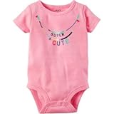 Carter's(カーターズ) ネオンスーパーカットボディスーツ ピンク ロンパース半袖 6ヶ月【並行輸入】
