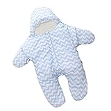 Dovewill 全3色　綿　長袖　ヒトデ型　赤ちゃん　新生児　睡眠袋　スリーパー　寝袋　暖かい　ソフト - ブルー