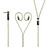 cooyin cyxj A2DC リケーブル ケーブル イヤホン 4芯 金メッキ単結晶銀 ATH-CKS1100・ATH-CKR100・ATH-CKR90などに適合する L型 3.5mm