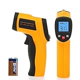 RAXFLY 赤外線放射温度計 非接触温度計 デシタル測定器【-50 ~＋550℃(-58°F~1022°F)】デジタル温度計 赤外線温度計 乾電池付き