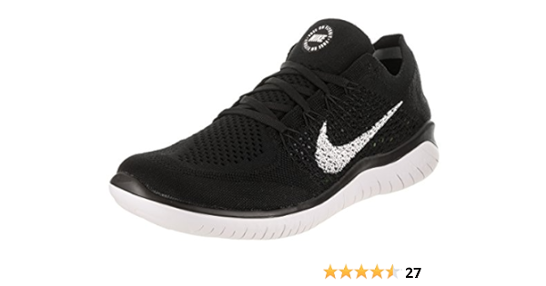 ナイキ フリー ラン フライニット 18 27 ブラック ホワイト Nike ナイキ ランニング Amazon