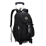 Ziranyu　キャリーバッグ　スーツケース　かわいい　子供　キッズ　3色　通学・旅行・キャンプ (黒)