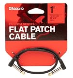 D'Addario ダダリオ パッチケーブル (シールドケーブル) Flat Patch Cable PW-FPRR-01 (30cm L-L) 【国内正規品】