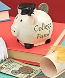 愛らしいセラミックミニ貯金箱 – College Fund – 3 " x 3 " GREAT高学校卒業ギフトアドオン/幼稚園Graduate – Elementary with Mortarboar
