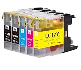 LC12-4PK LC12 LC17 互換インクカートリッジ ブラザー(Brother)用 LC12(BKx2/C/M/Y) 4色5本セット インク 対応機種:MFC-J5910CDW、MFC-J710DW、MFC-J955DWN、DCP-J725N、MFC-J705DW、MFC-J960DWN-W、MFC-J710D、MFC-J810DWN、MFC-J860DWN、MFC-J825N等
