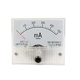 uxcell　アナログ電圧計　DC 0-500mA　6.3 x 5.5 x 1cm　 85C1-A
