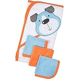 Gerber Newborn Baby Boy Hooded Towel and Washcloth 4-Piece Set by Gerber [並行輸入品]