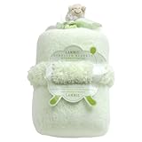 ピッコロバンビーノ ふわふわブランケット(おもちゃリストバンド付き) 76cm×91cm(ブランケットサイズ) ポリエステル100% PB1327GR グリーン