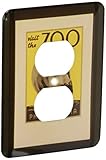 3dRose lsp_109103_6 Wpa Zoo Poster with Hippo 2 Plug Outlet Cover [並行輸入品]