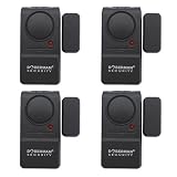 Doberman Security SE-0129-4PK Mini Entry Defender with chime - 4 Pack (Black) [並行輸入品]