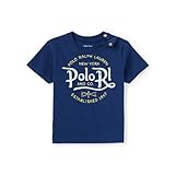 【アウトレット品】 ポロラルフローレン コットングラフィック半袖Tシャツ ネイビー (男の子12～24か月用) 12M [並行輸入品]