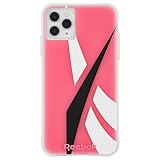 【Reebok】 3ｍ落下耐衝撃 ハイブリッドケース iPhone 11 Pro Max/iPhone Xs Max 用 耐衝撃落下試験3.0mクリア リーボック ロゴ Oversized Vector 2020 Pink CM041574