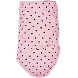 魔法のおくるみ　ミラクルブランケット ピンク×チョコドット