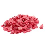 uxcell　コネクタ　圧着端子コネクタ　絶縁ワイヤー　オスメススペード　22－16 AWG　レッド　55セット