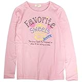 Tシャツ 子供 ジュニア 女の子 スイーツ プリント 長袖Tシャツ 子供服 ピンク-B 140cm