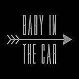 baby in car カッティング ステッカー Sサイズ シルバー 銀