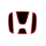 JDM ヒートカラーデコシート ステアリングエンブレム ホンダ ヴェゼル RU1/2 ヒートレッド