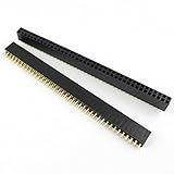 HiLetgo 10PCS 40ピン ダブル ロウ ストレート メスピン ヘッダーストリップ ピッチ2.54mm PBC DIY [並行輸入品]