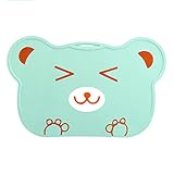 【Pedonir】お食事マット　ランチョンマット　テーブルマット　かわいい　クマ　子供用　水洗い　赤ちゃん　洗える　シリコン　キッズ　 ベビー　キッズ　幼児　子供　男の子　女の子 (グリーン)