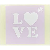 Amazon.co.jp: ［LOVE］ステンシル（シールタイプ）／ 文字