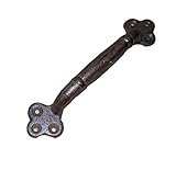 jtw- 2個Heavy Duty Solid Cast Ironアンティークスタイル素朴なバーンドアハンドルプルハンドルゲートShed 9 " Long Rustブラウン仕上げ