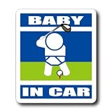 わーるどくらふと BABY IN CAR ゴルフバージョン（A) ステッカー （あお）