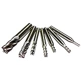 エンドミル HSS 超硬 鋼製 加工用 カッター 2mm 3mm 4mm 5mm 6mm 8mm 10mm 4枚刃 7点 セット