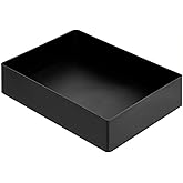 Amazonベーシック アクセサリートレイ 収納用 プラスチックオーガナイザー 長方形 ブラック 長さ23.8cm x 幅17cm x 高さ5cm