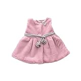 Pojour ベビー服 子供服 女の子 冬秋 防寒 厚い無地コート 可愛いベスト 厚手 フワフワ 暖かいベスト ベビールームウェア 普段着 カジュアル 旅行 記念日 プレゼント パープル