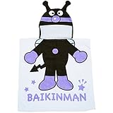 (sa1721)【本体綿100％】2017年 夏物 アンパンマン キャラクター なりきり フードポンチョ Anpanman バイキンマン◇50×50cm