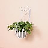 Plant shelf サスペンションフラワースタンド、アイアンフラワーラック壁掛けラウンドフラワーバスケット Flower racks ( 色 : A , サイズ さいず : 54*26CM )