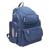 ミイラバッグハンドバッグ多機能バックパックベビー収納袋 ブルー