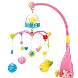 赤ちゃん おやすみメリー ベビーラボ オルゴール 幼児 ベッドメリー 音楽 知育おもちゃ (ピンク)