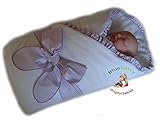 BlueberryShop Satin Swaddle Wrap Blanket Duvet for Newborn Baby 100% Cotton 0-3m ( 0-3m ) ( 78 x 78 