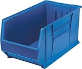 Quantum QUS976 Plastic Storage Stacking Hulk Container, 30-Inch by 16-Inch by 15-Inch, Blue, Case of