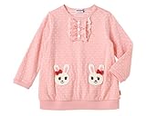 ミキハウス(mikihouse) 編みワッペンうさこ♪接結天竺トレーナー(13-3212-970) 110cm ピンク（08）