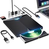 ブルーレイドライブ 外付け 【安定動作×高速書き込み】 外付けブルーレイプレーヤー blu-ray 外付けドライブ USB3.0 USB-A＆Type-C両接続 350g 軽量 1.8cm 薄型 静音設計 Windows11 10/8/7/XP/MAC OS対応 再生/読み込み/書き込み/焼き対応 blu-ray プレイヤー 外付け bdドライブ 外付け M-DISC BDXL対応